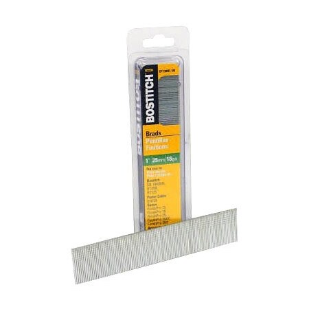 Bostitch Collated Brad Nail, 1-3/16 in L, 18 ga, Coated, Brad Head BT1314B-1M